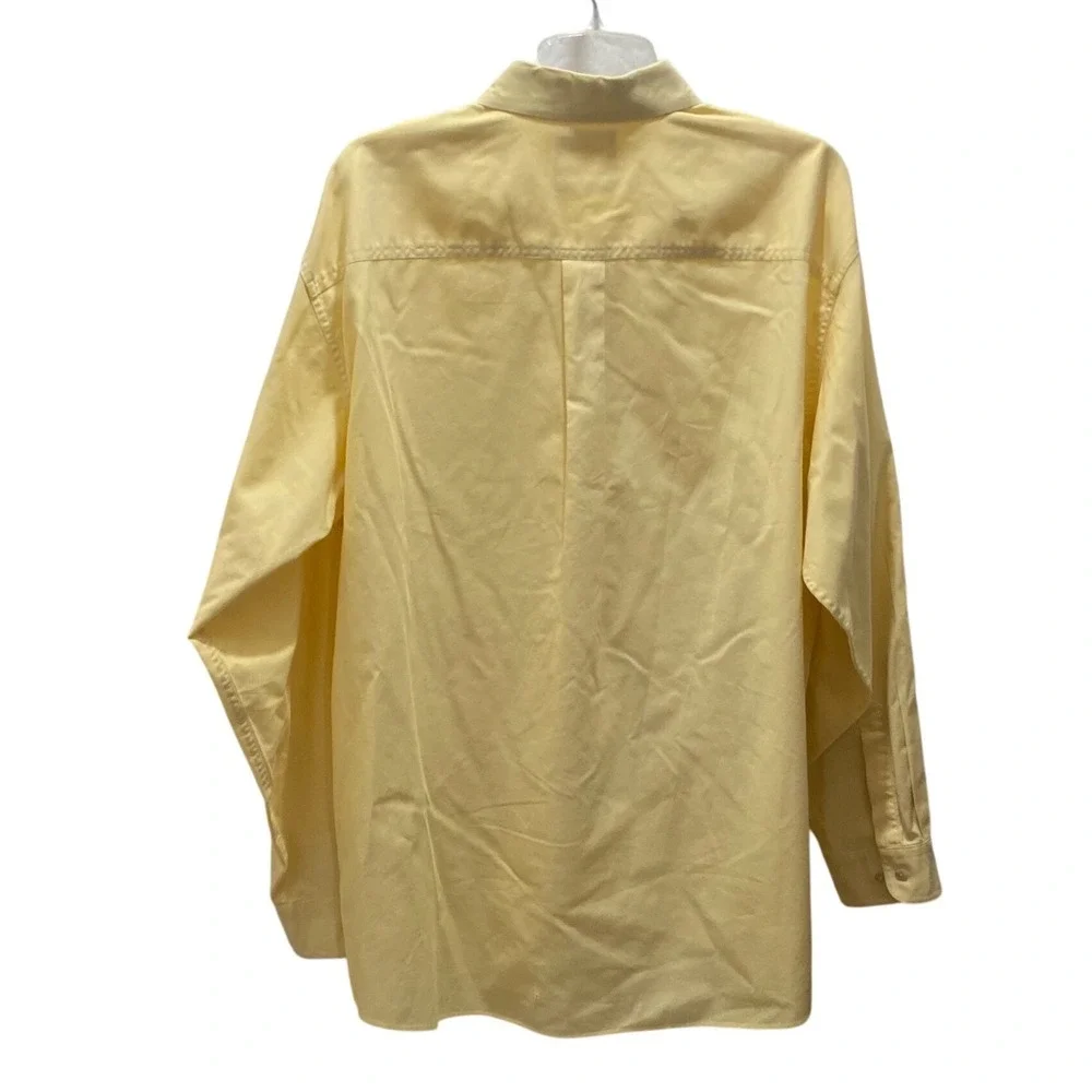 LLBean‎ Mens XL Regular Yellow Button Down Shirt Long Sleeve Cotton Casual